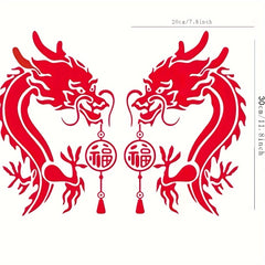 Dragon Year Spring Glass Door Stickers Festive Window Decoration