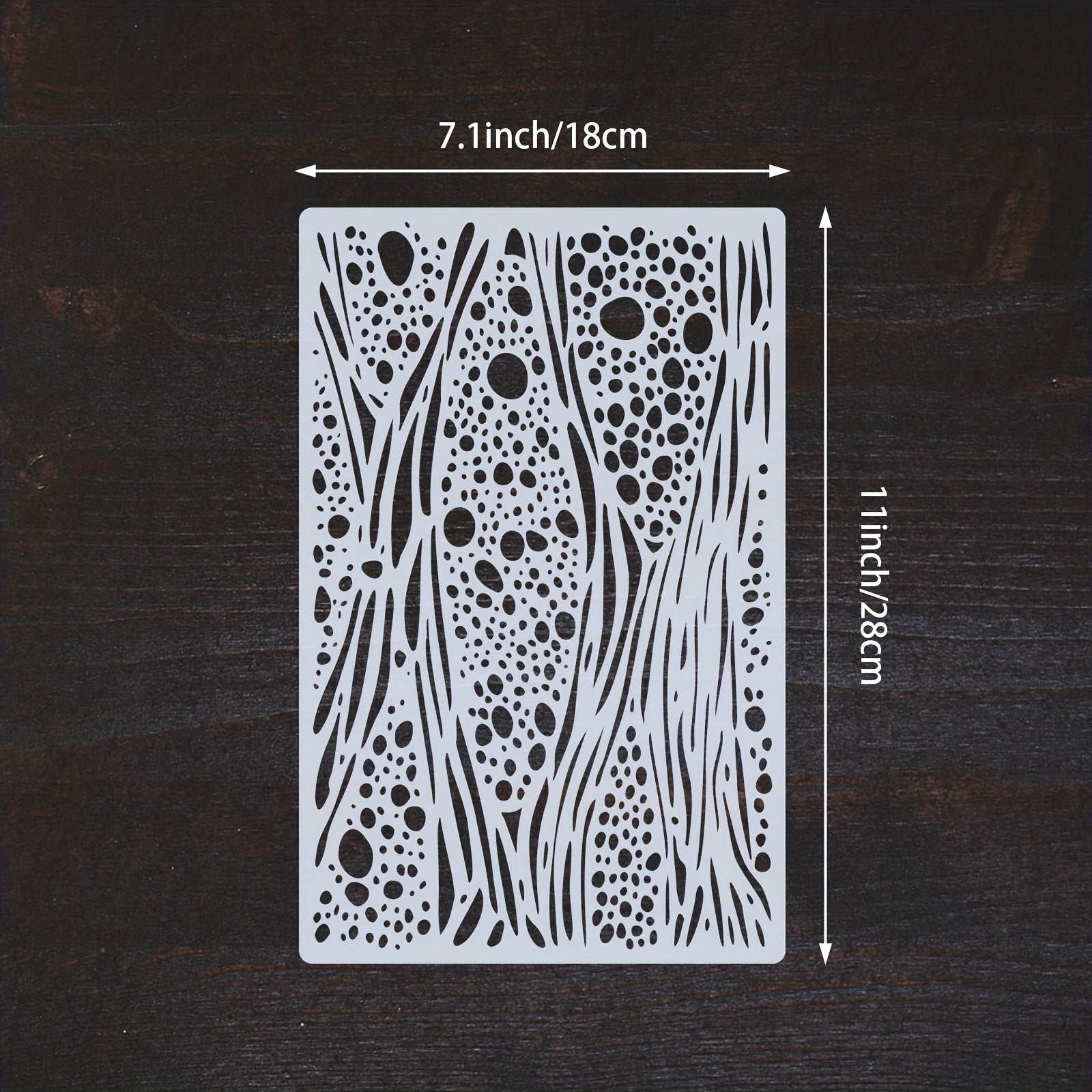 8pcs Art Texture Painting Stencils Reusable Plastic Stencils Laser Cut Template