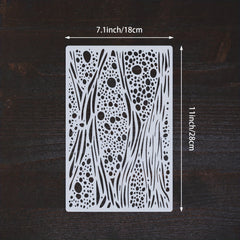 8pcs Art Texture Painting Stencils Reusable Plastic Stencils Laser Cut Template