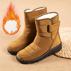 Women's Waterproof Snow Boots Fleece Lined Warm Mid Calf Non Slip Winter Boots