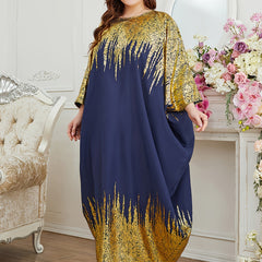 Abaya Dress Women's Round Neck Comfort Maxi Dress