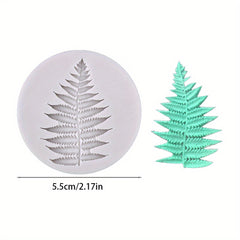 Round Fern Leaf Liquid Silicone Mold for Cake Decorating Fondant Mould