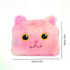 Cute Plush Kitten Coin Purse for Girls