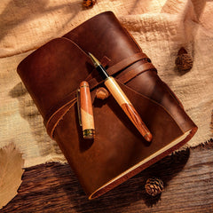 Wooden Gel Pen Gift Set in Rollerball Pen Holder Box with Refills