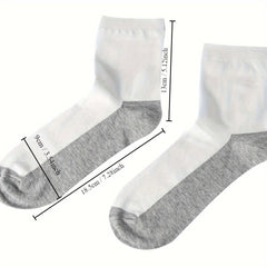 10 Pairs Men's Comfortable Mid Calf Socks For Daily Use