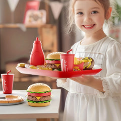 42pcs Simulation Food Set Burger French Fries Pizza Fried Chicken Toys