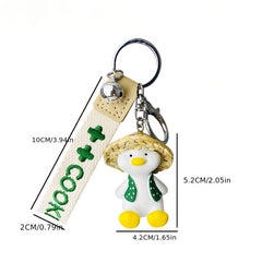 Happy Duck Keychain Bag Hanging Pendant