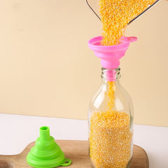 1pc Foldable Funnel Collapsible Kitchen Funnel Wide Mouth Bottle Funnel