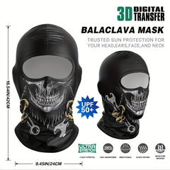 Breathable Balaclava Motorcycle Headgear Full Face Mask UV Protection