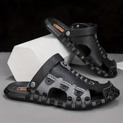Men's Leather Hiking Sandals Non Slip Beach Sandals