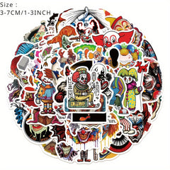 50pcs Clown Series Stickers Laptop Helmet Decorative Stick