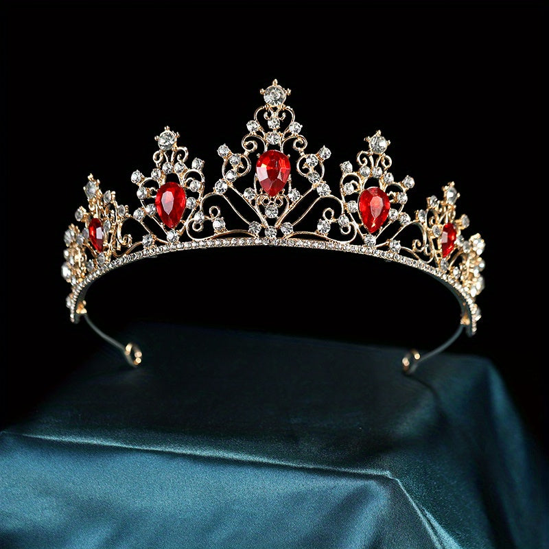 Crystal Headband Queen Princess Baroque Style Crown Head Jewelry
