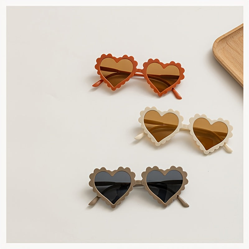 Kids Heart Shaped Sunglasses - Vintage Style