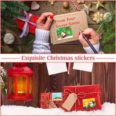 200pcs Christmas Series Water Bottle Stickers Labels Self Adhesive