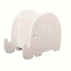 Elephant Desk Organizer Phone Stand Pen Holder Home Office Decor