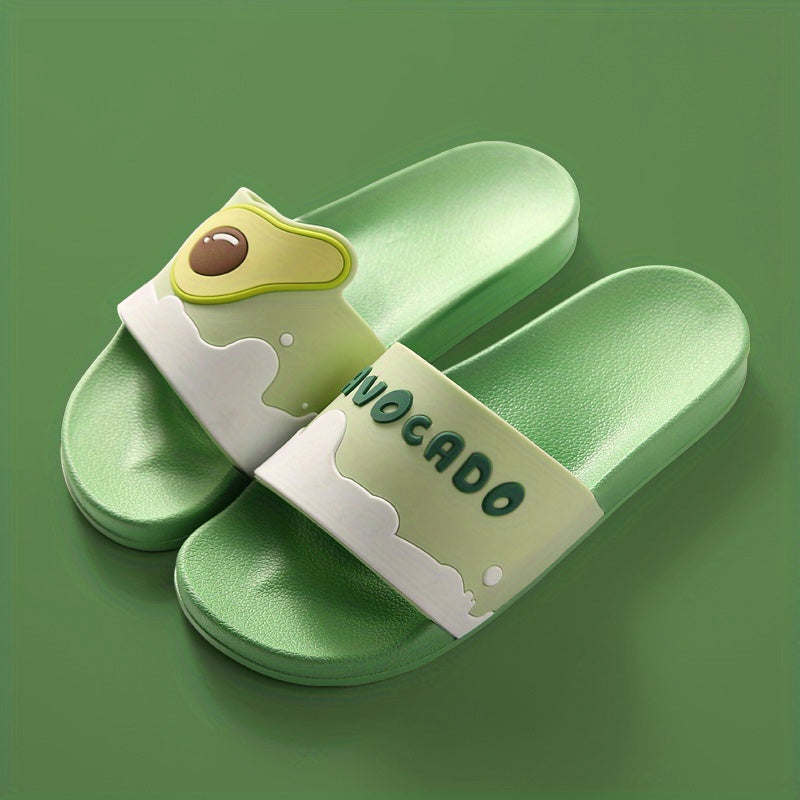 Women's Fruit Pattern Slides Open Toe Slip On Shoes