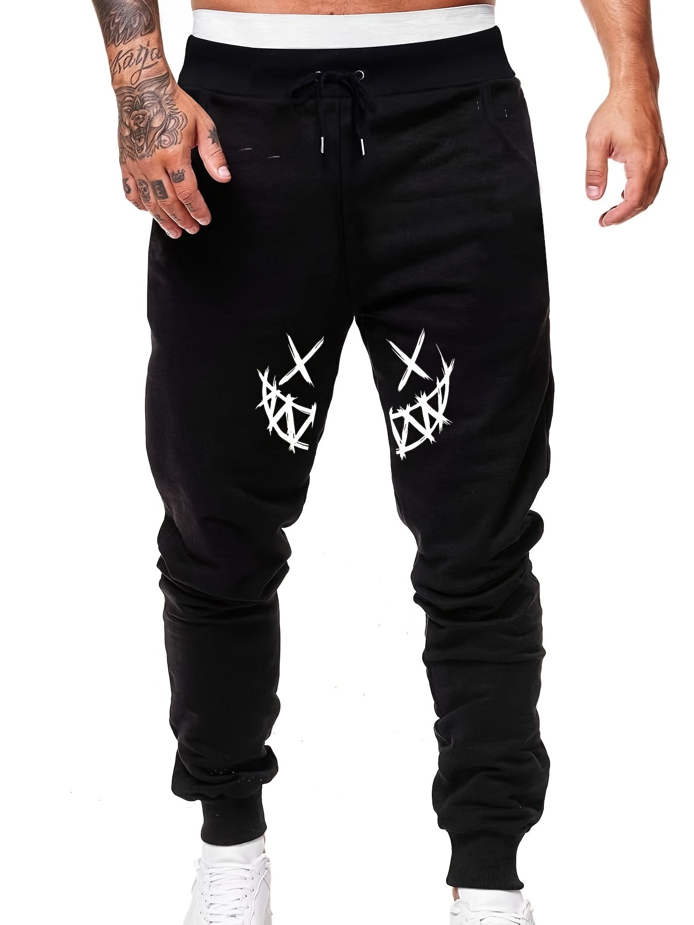 Men's Graphic Print Thick Sweatpants