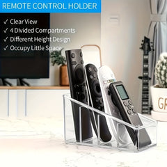 Transparent Remote Control Holder for Makeup Brushes and Pens