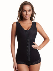 Lace Trim Shaping Bodysuit Tummy Control Butt Lifting Slimmer Body Shaper