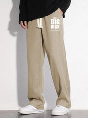 Letter Print Mopping Pants Men s Casual Stretch Waist Joggers