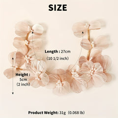 Bridal Flower Headpiece for Wedding Updo Hair Styling