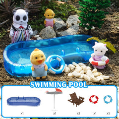 1:12 Dollhouse Classroom Pool Playground Accessories Lighting F