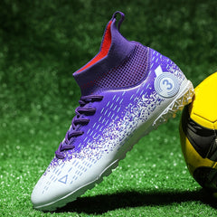 High Top Turf Football Boots Outdoor TF Soccer Cleats
