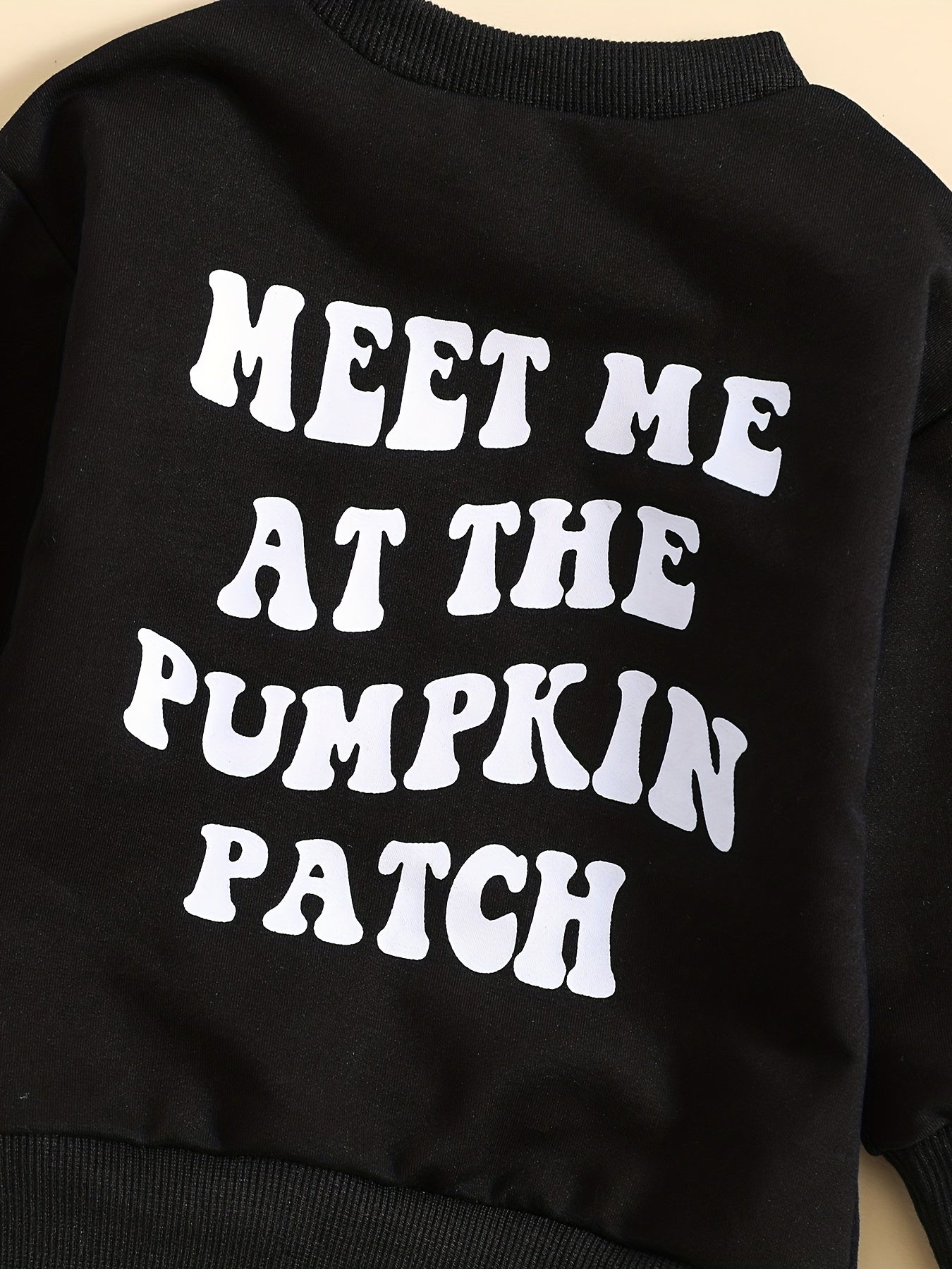 Baby Boys Pumpkin Letter Print Halloween Sweatshirt