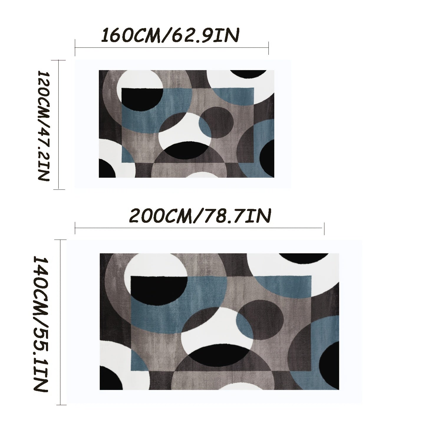 Modern Minimalist Floor Mat Soft Waterproof Non Slip Stain