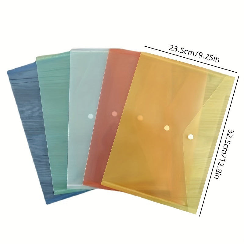 5pcs Plastic Office File Document Bags