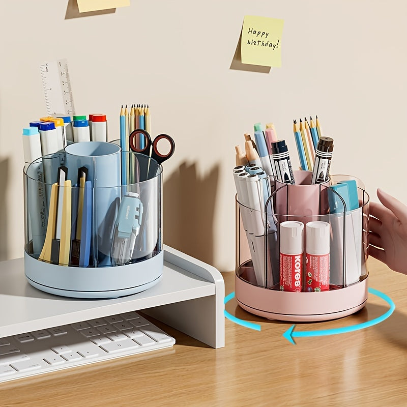 Rotating Pencil Holder Cosmetic Storage Box Office Students Adults