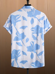 Abstract Print Men's Short Sleeve Shirt for Summer Vacation