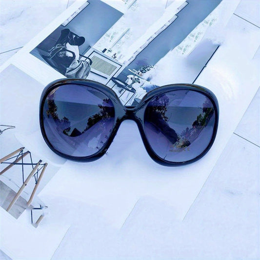 Large Oval Sunglasses Retro UV400 Sun Shades for Beach Travel