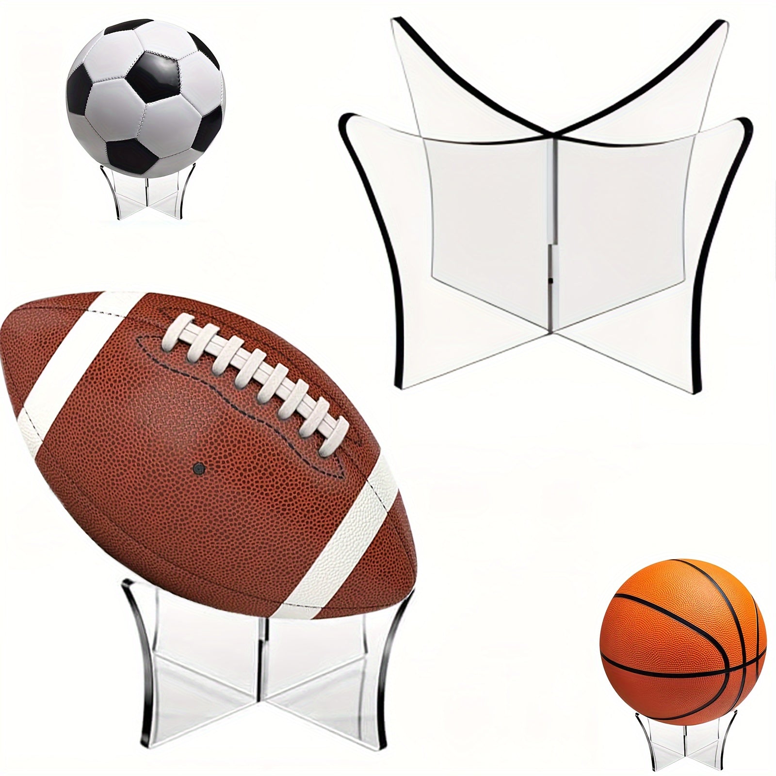 Sports Ball Display Stand Mini Volleyball Baseball Football Bowling Holder