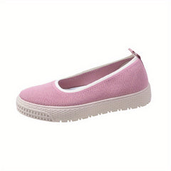 Breathable Knit Loafers Casual Slip On Platform Shoes