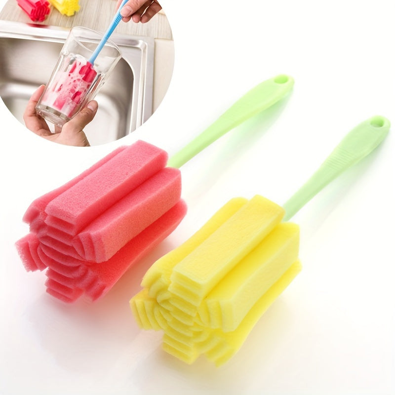 Kitchen Cleaning Sponge Brushes For Bottles, Mugs - Random Colors