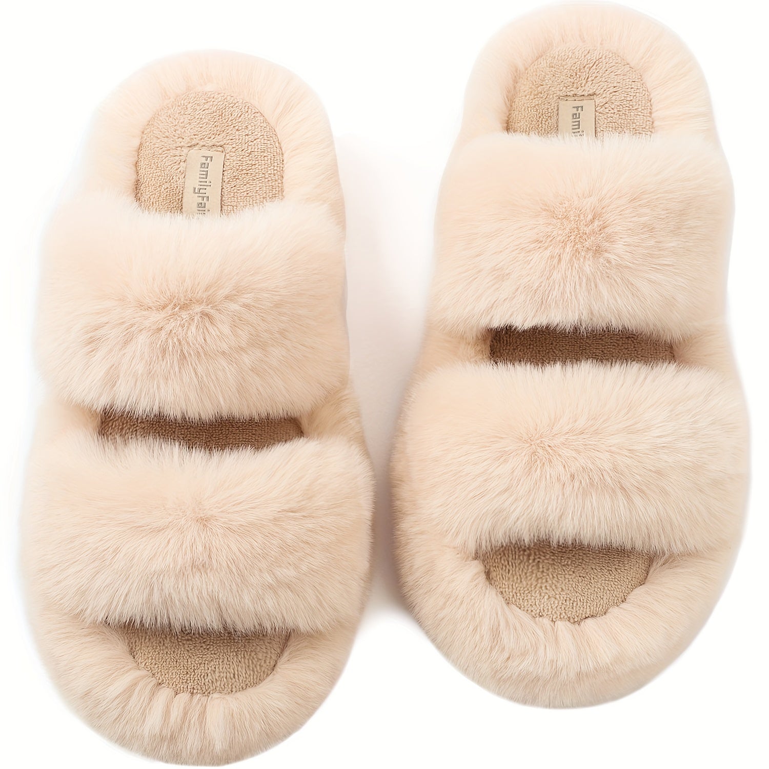 Women's Double Strap Slippers Lightweight Open Toe Slip On Shoes