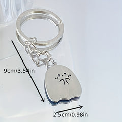 Ghost Spooky Keychain Funny Key Ring Purse Bag Backpack Car Charm Pendant