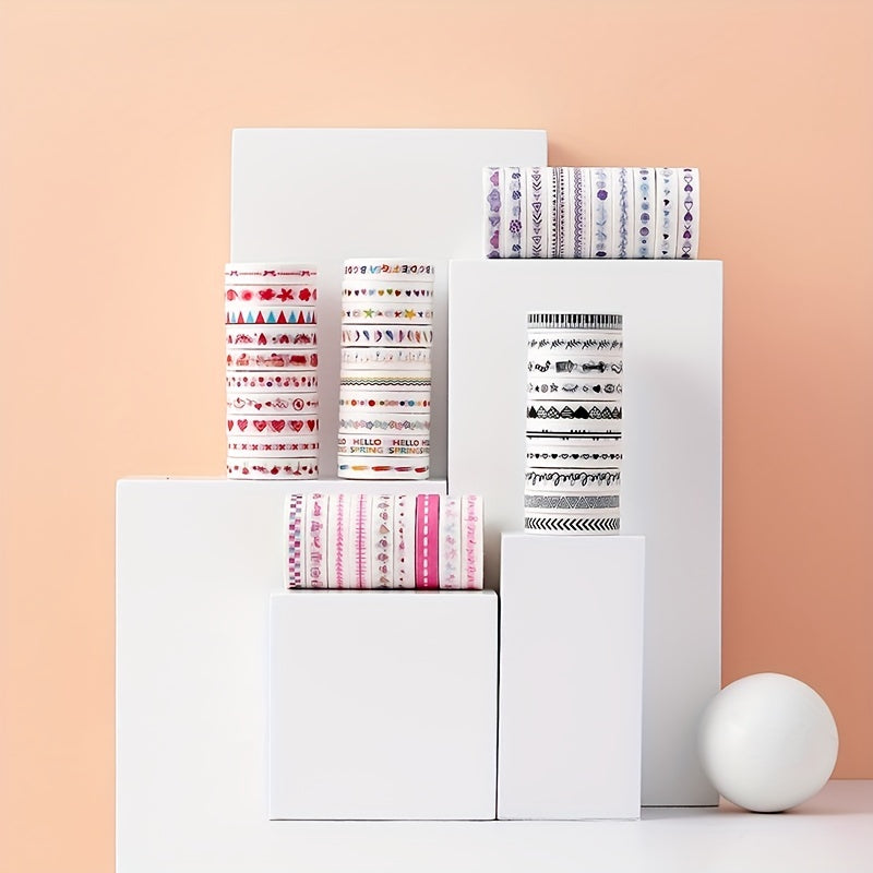 10 Rolls Colorful Washi Tape Set Decorative Stickers