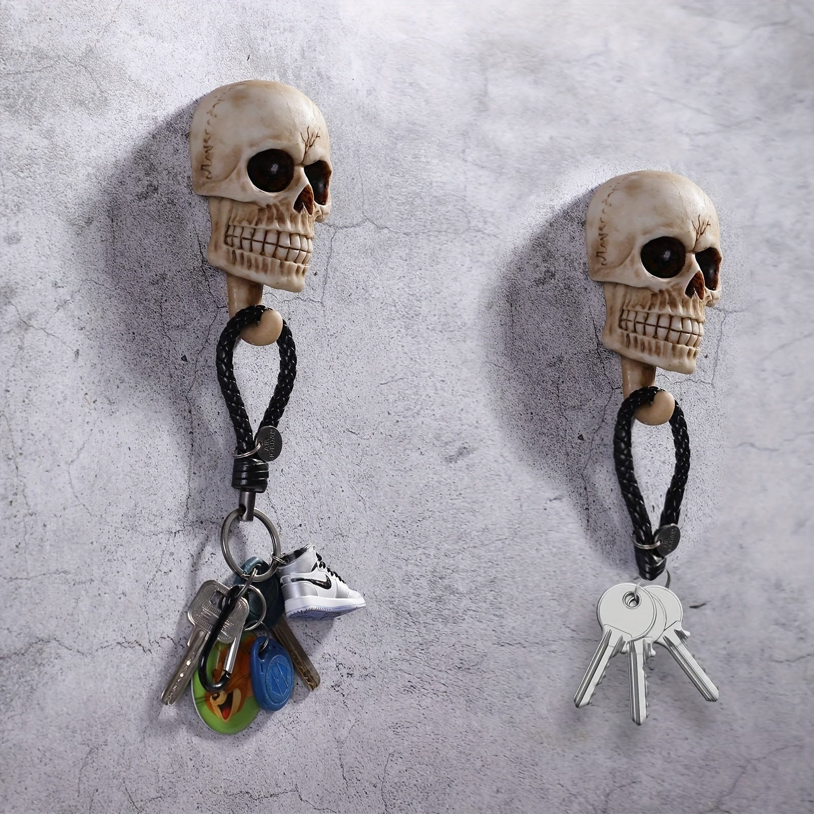 Skull Wall Hooks Decorative Key Holder Hat Rack Organizer Bathroom Hanger