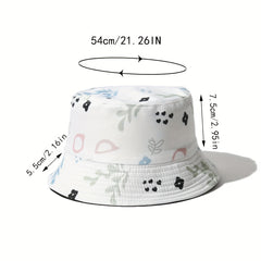 Kids Sunshade Bucket Hat Patterned Double-Sided Outdoor Travel Vacation