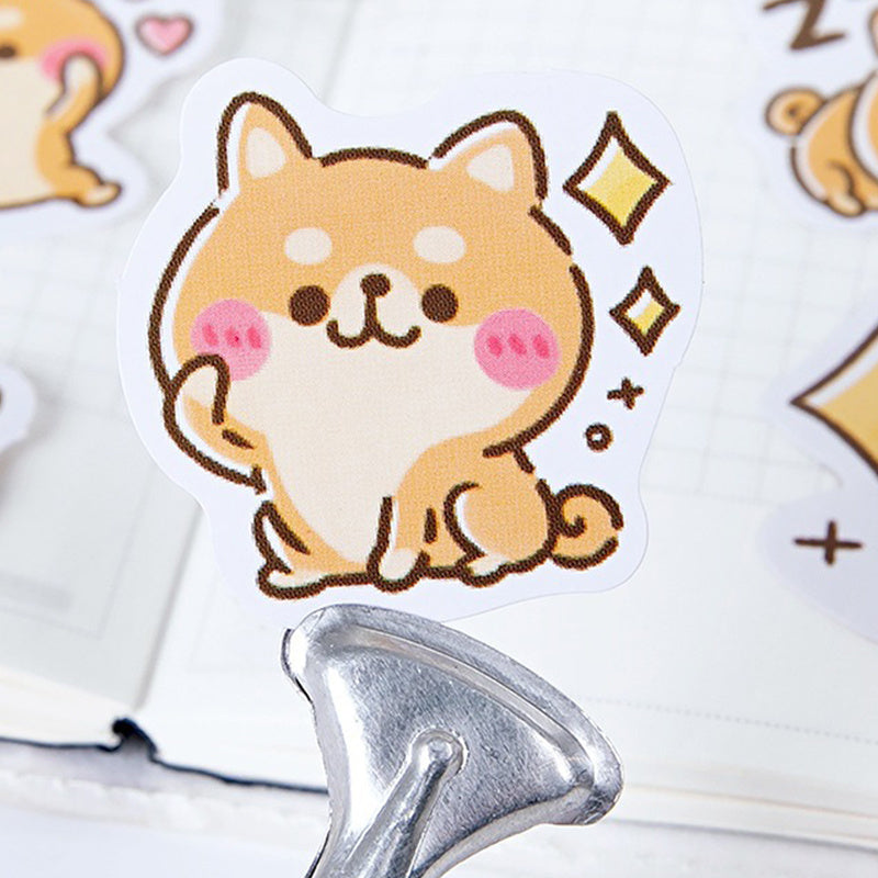 45pcs Shiba Inu Boxed Stickers for Scrapbooking and Crafts