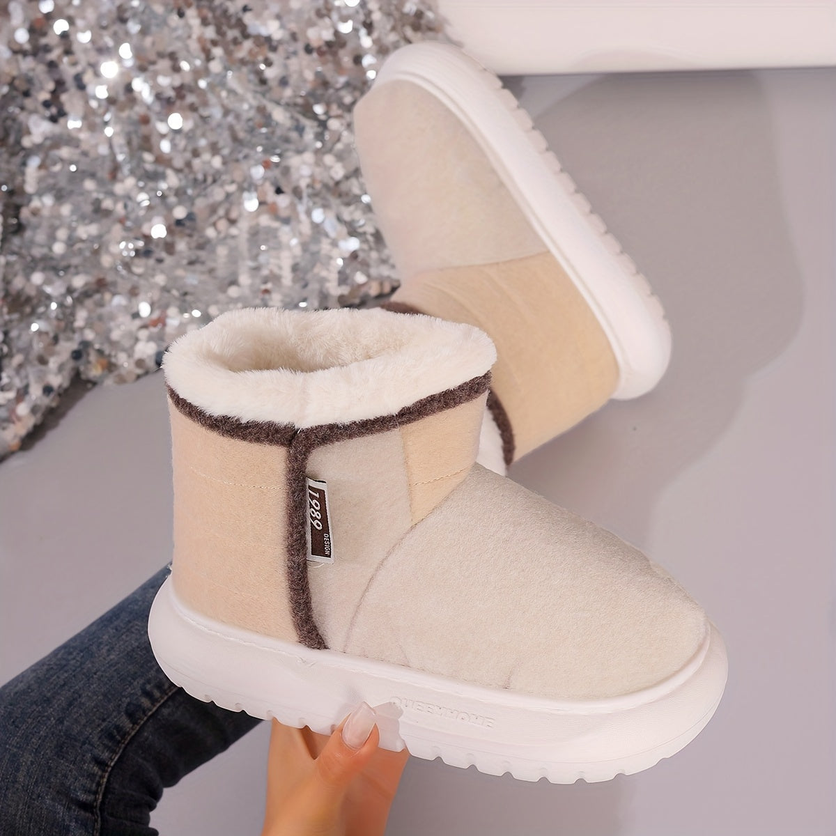 Women's Snow Boots Plus Velvet Warm Non-slip Thick Bottom Snow Boots