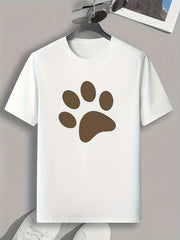 Paw Print Pattern Men's Sports T-shirt