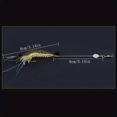1pc 5g Luminous Shrimp Lure Biomimetic Bait With Barbed Hook