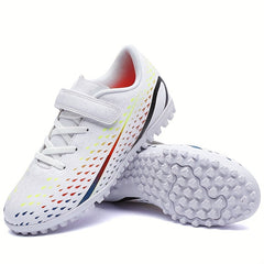 Unisex Turf Football Boots Hook Loop Fastener Outdoor Anti skid TF Soccer Cleats