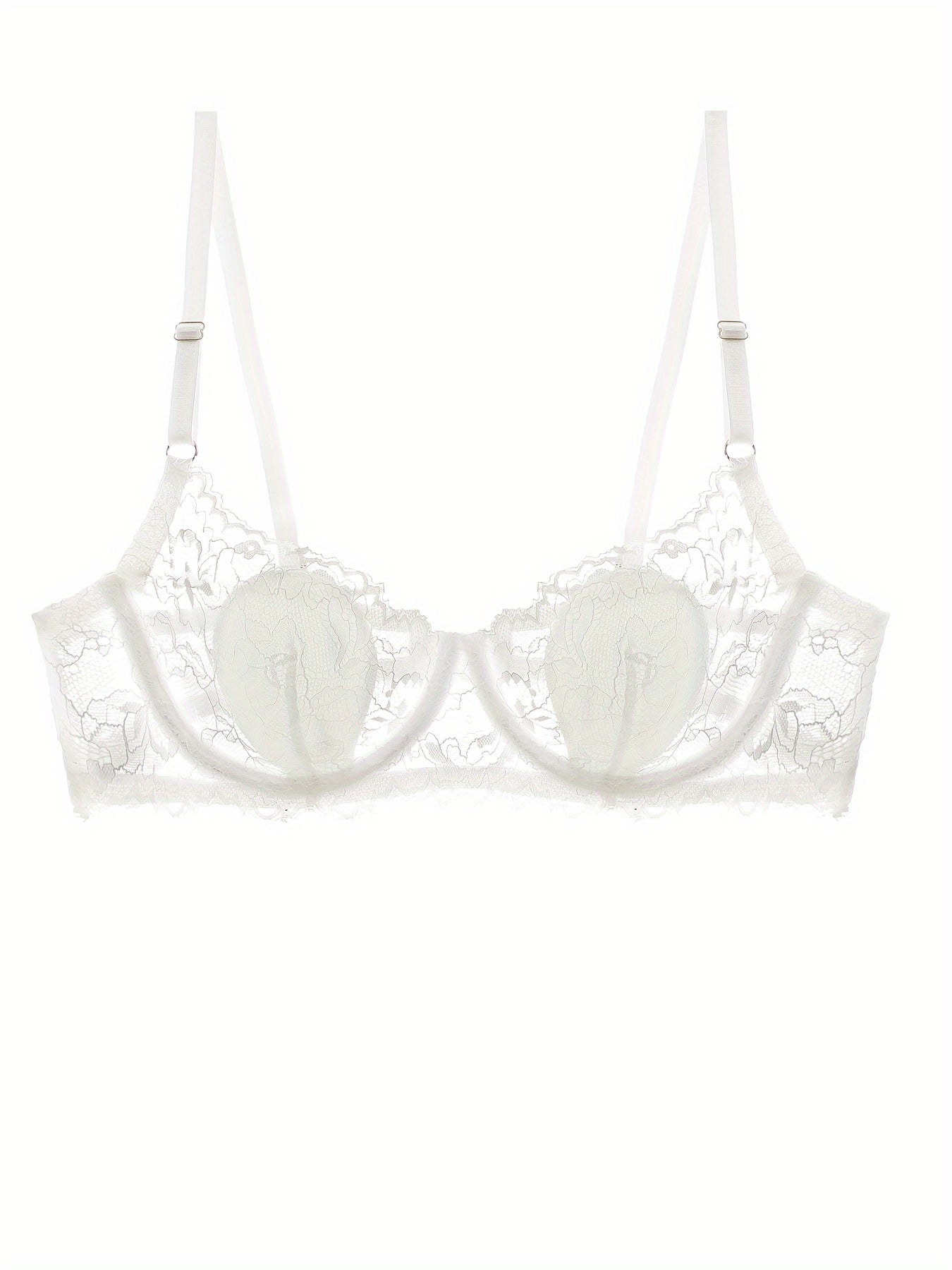 Floral Lace Wireless Bra Mesh Lingerie