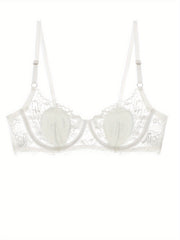 Floral Lace Wireless Bra Mesh Lingerie
