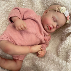 19 Inch Sleeping Baby Reborn Doll Handcrafted with Detailed Painting