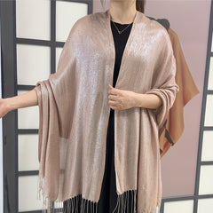 Glitter Tassel Shawl Cape Bridal Wedding Wrap